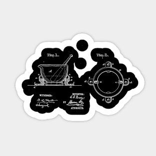 Druggist's Mortar Vintage Patent Drawing Sticker